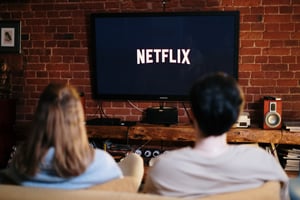 Couple watching Netflix