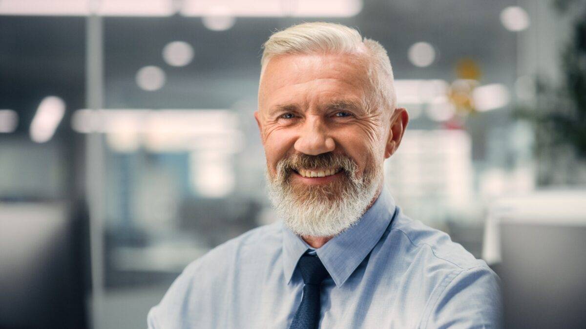 Smiling male business professional